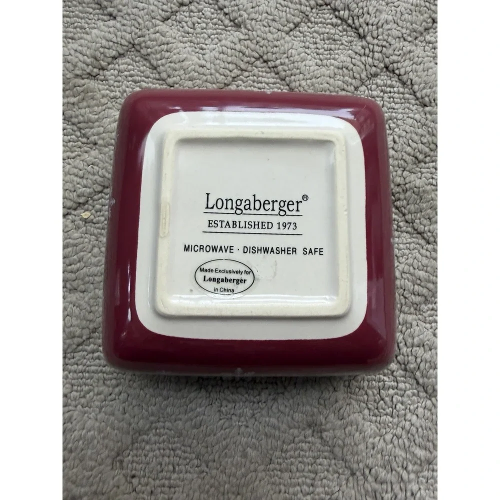 Longaberger All The Trimmings Candy Dish Christmas Themed